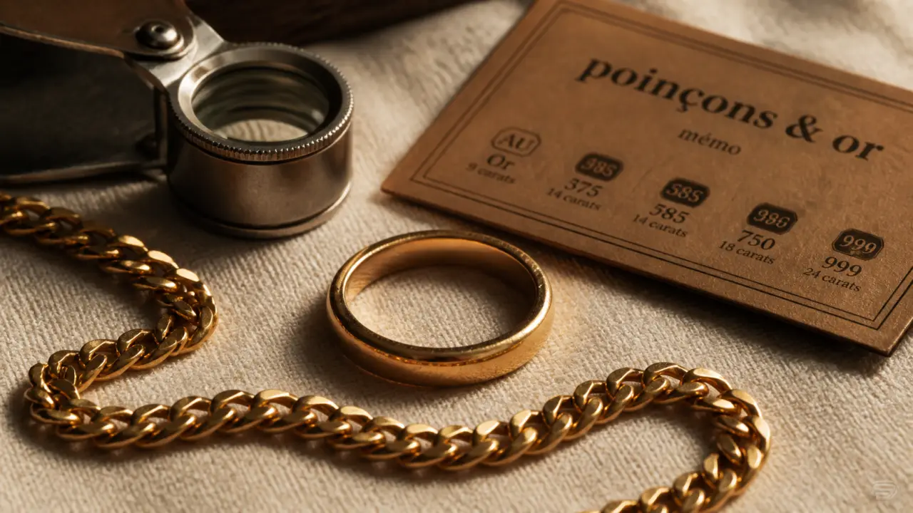 Comment reconnaitre de l or : bague, chaîne, poinçons et loupe