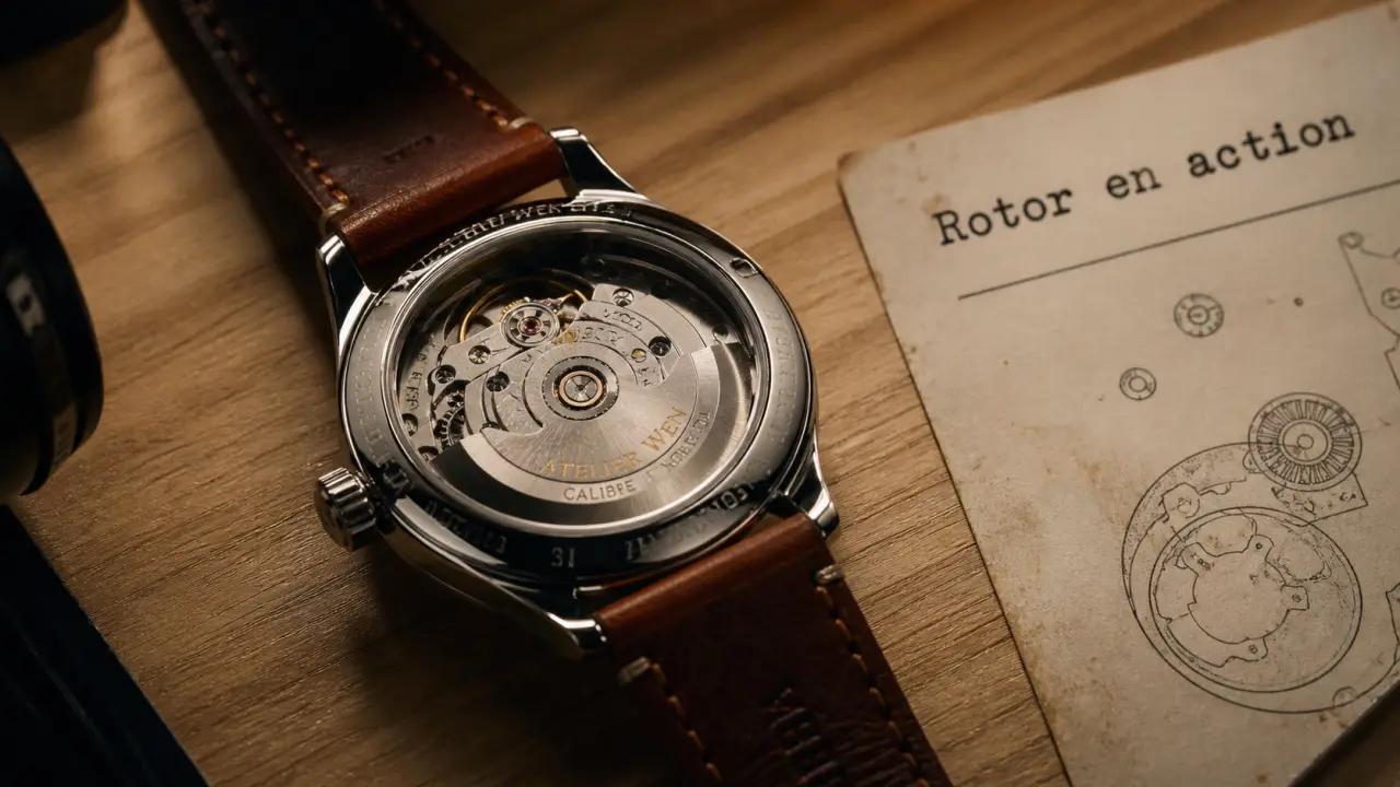 Fonctionnement d une montre automatique : rotor et réserve de marche, montre automatique en coupe