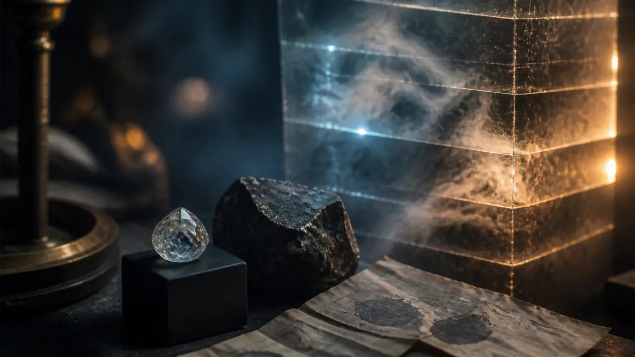 Formation des diamants sous pression, kimberlite remonte le diamant brut