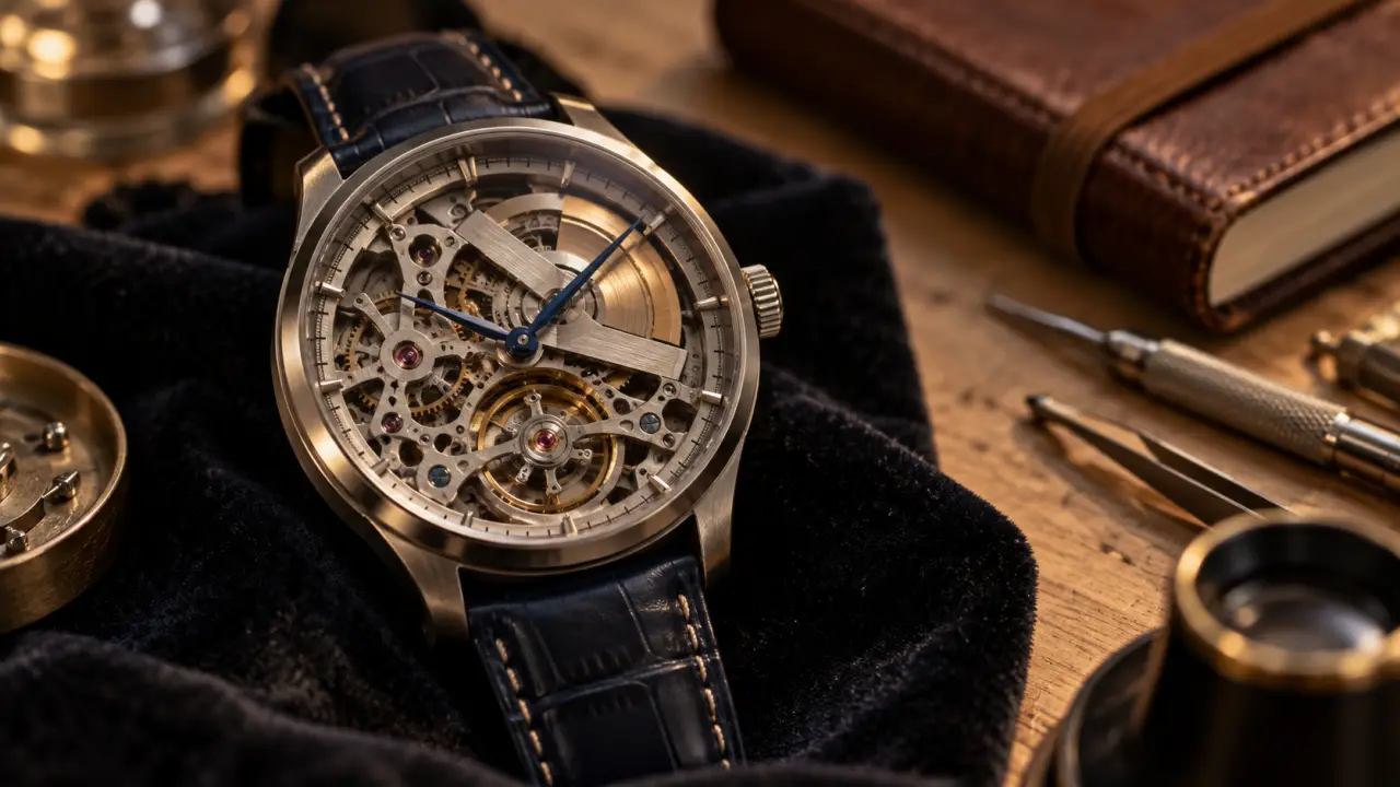 Montres automatiques squelette homme, cadran ajouré montrant le rotor et le balancier