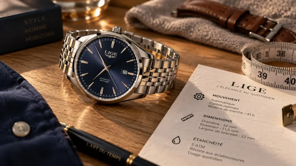 Montres LIGE homme : vérifiez le mouvement, la taille et l’étanchéité avant de choisir