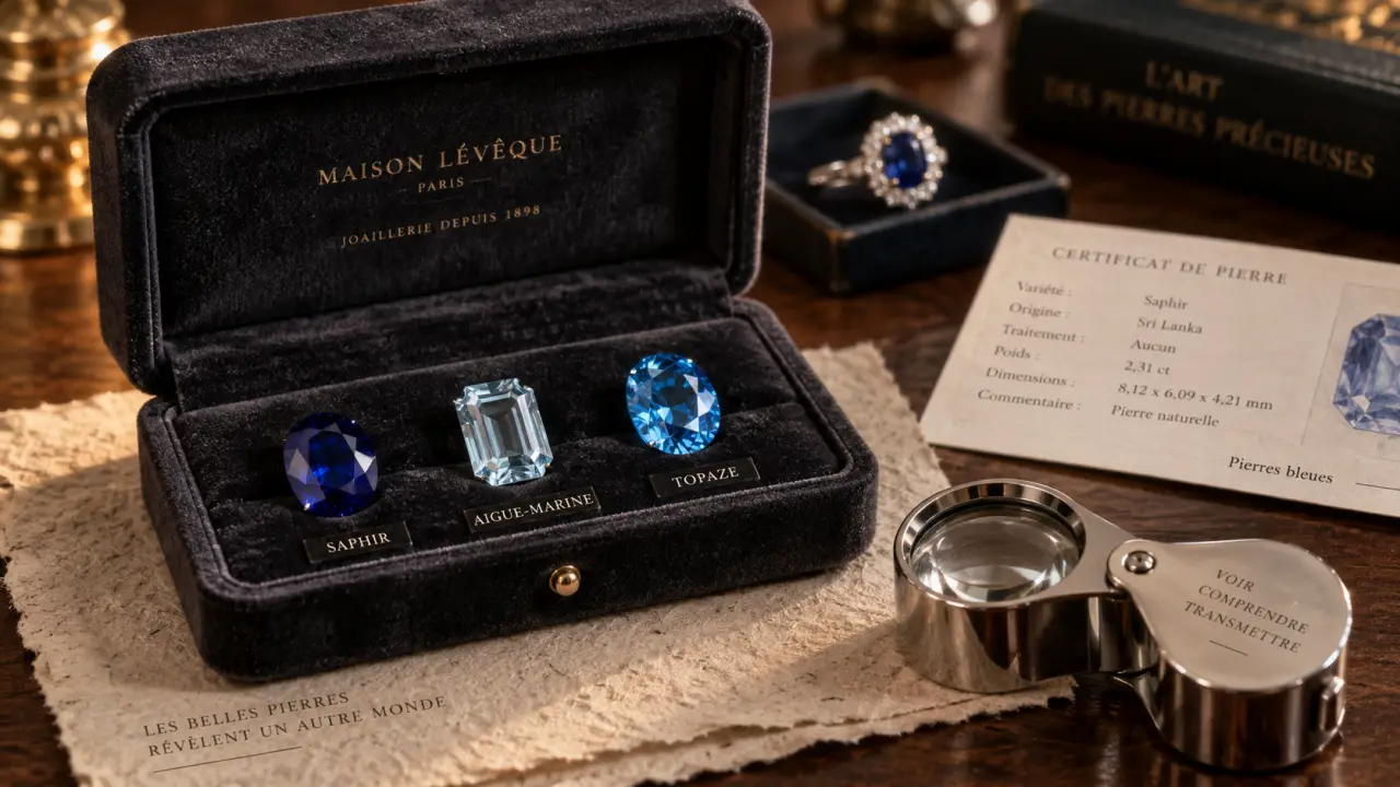 Pierres bleues bijoux : pierres bleues serties, éclat et style en joaillerie