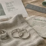 Bijoux artisanaux argent : Argent 925, bague martelée et créoles fines