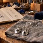 Créateur de bijoux artisanaux français : atelier, boucles et chaîne en argent fait main