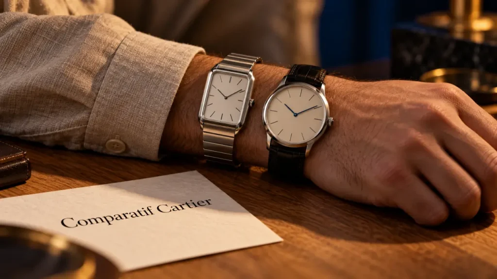 Montres Cartier homme : Santos, Tank, Ballon Bleu ou Pasha selon votre style