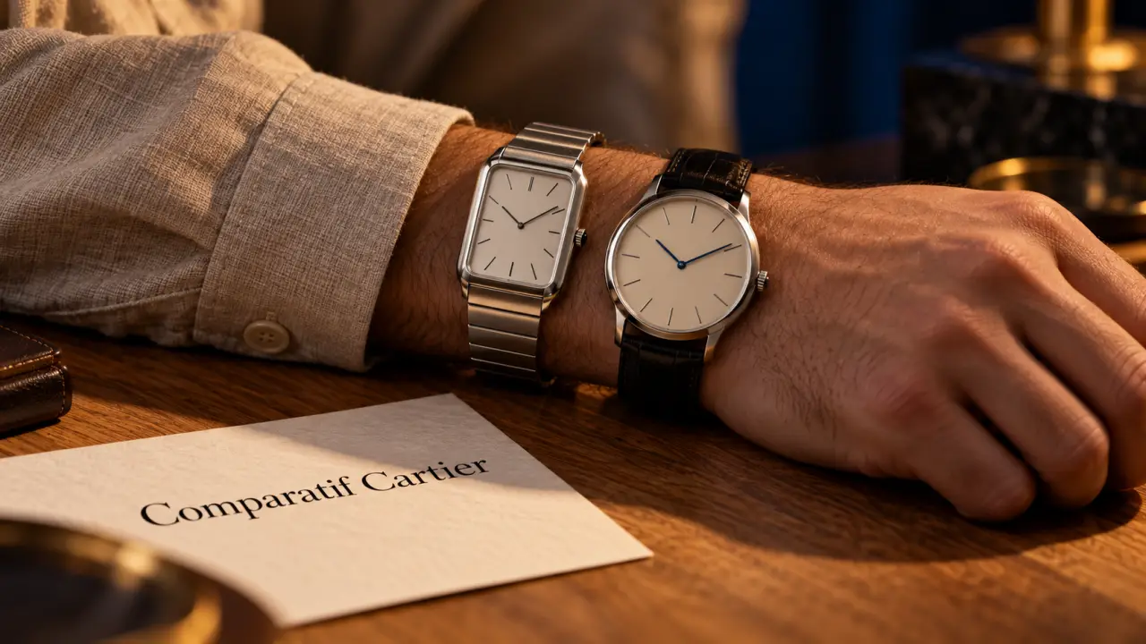 Montres Cartier homme Santos Tank Ballon Bleu Pasha au poignet
