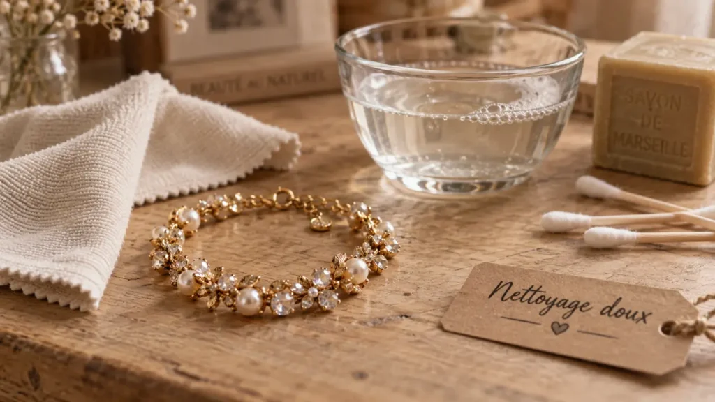Nettoyer des bijoux fantaisie : commencez par le chiffon doux, pas par l’abrasif