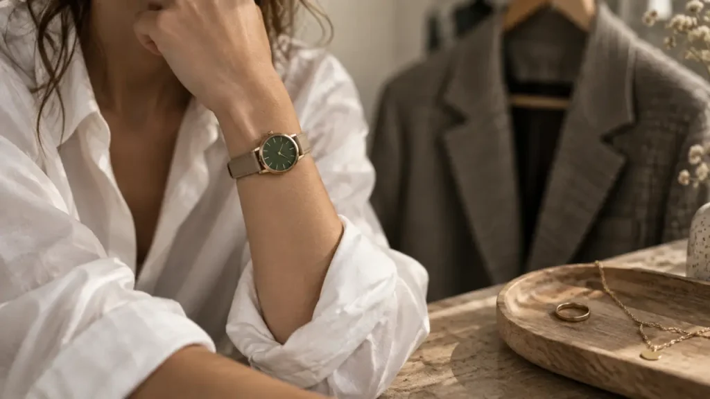 La montre femme tendance 2026 mise sur les mini-boîtiers et les tons naturels